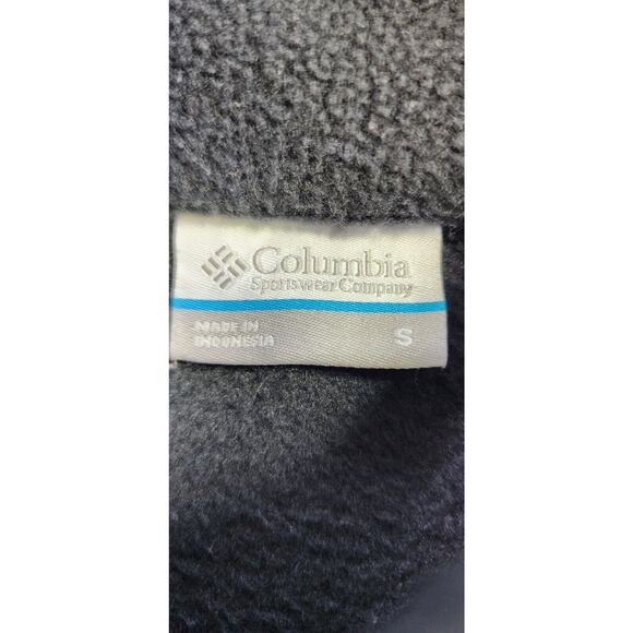 Columbia Sweater Womens Small Black Fleece Pullover 1/4 Snap Mock Neck Jacket - Picture 2 of 10